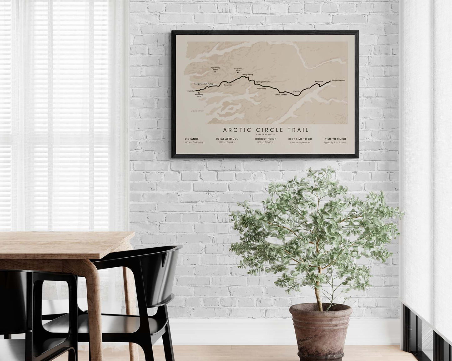 ACT (Greenland, Kangerlussuaq, Sisimiut) Hike Print in Minimal Room Decor