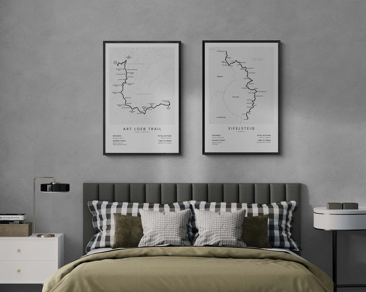Art Loeb Trail (North Carolina) Trail Poster in Modern Interior Wall Decor