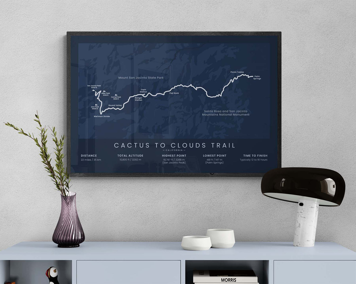 C2C (California) Route Wall Decor in Minimal Room Wall Art Decor