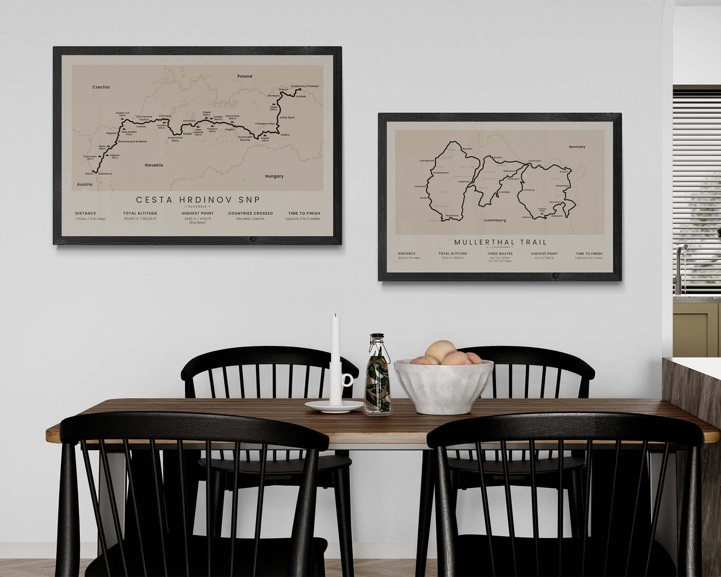 Path Of The Heroes Of The Slovak National Uprising (Slovakia) Track Poster in Modern Interior Decor