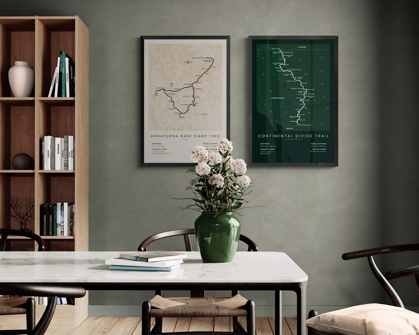 CDT (Idaho) Path Wall Art in Minimal Room Decor