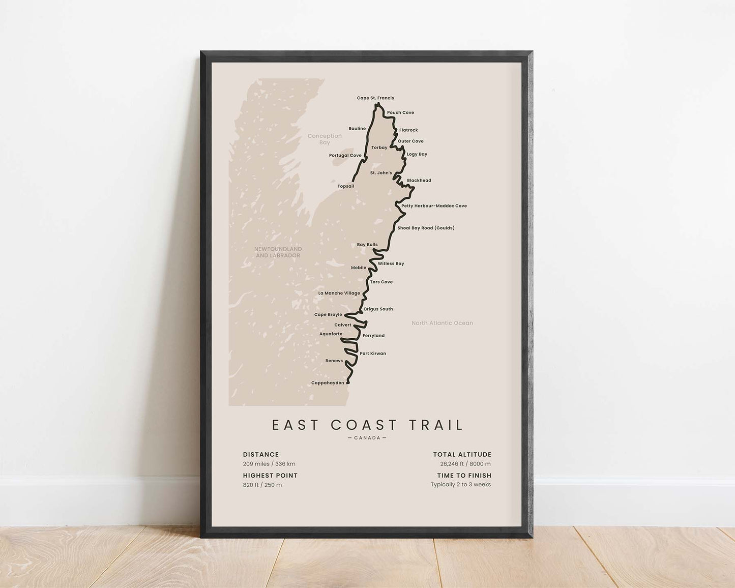 ECT (Canada) Route Wall Art with Beige Background
