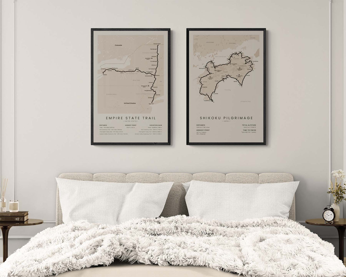 Empire State Trail (Bikepacking) Trail Poster in Modern Interior Decor