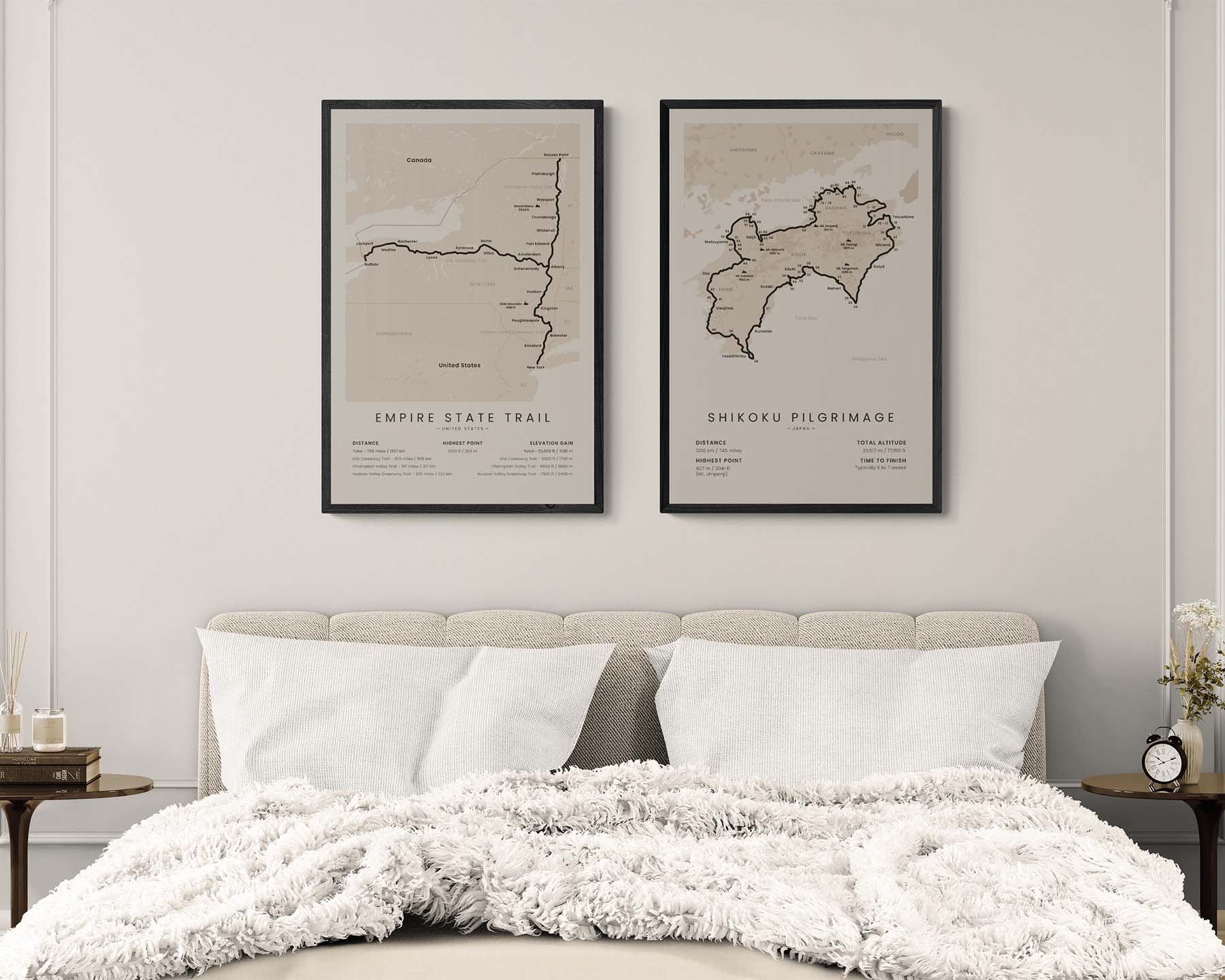 Empire State Trail (Bikepacking) Trail Poster in Modern Interior Decor