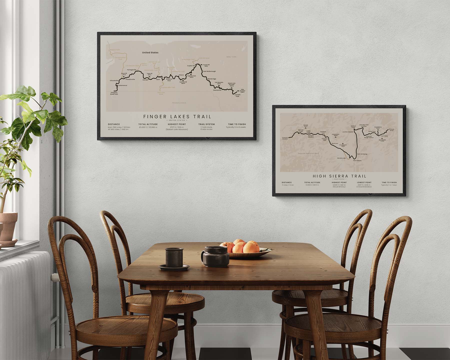 FLT (Finger Lakes National Forest) Trail Poster in Modern Interior Decor