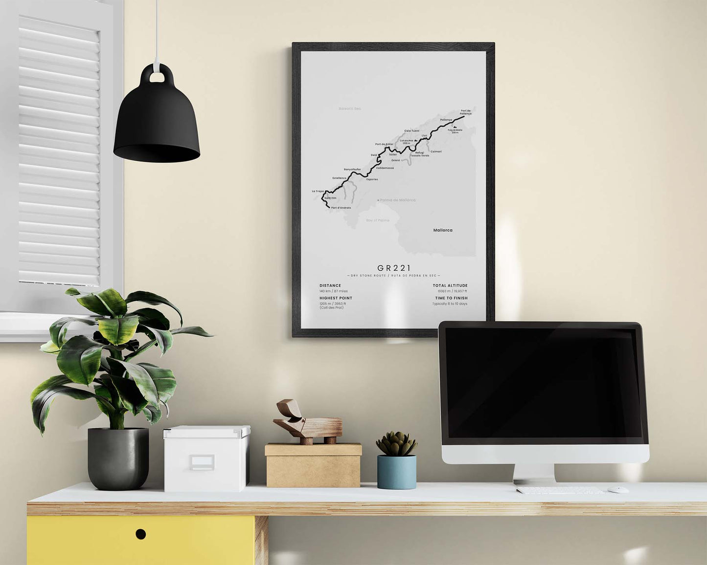 Dry Stone Route (Mallorca) Track Wall Art in Minimal Room Decor