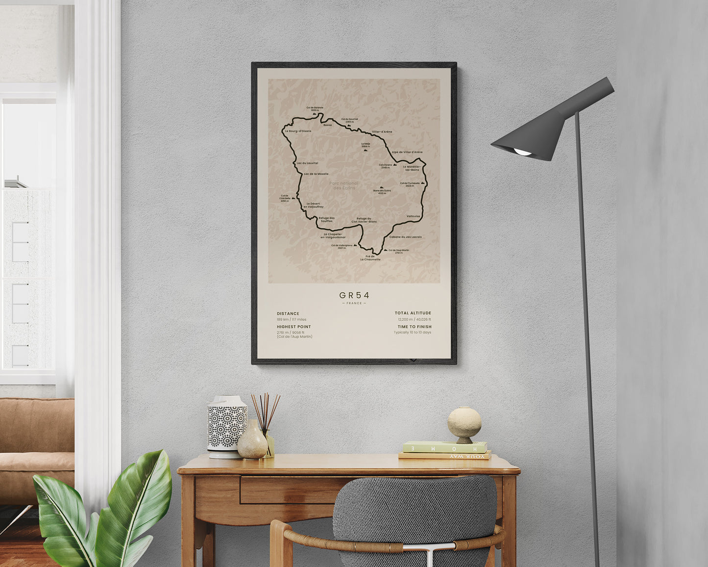 GR54 (Alps) Track Wall Decor in Modern Interior Decor