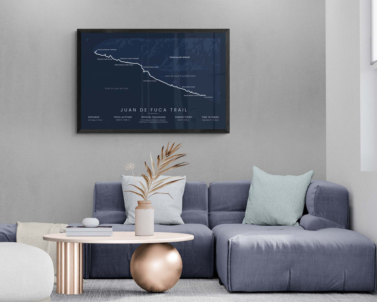 JDF (Sombrio Beach, Juan de Fuca Provincial Park, Vancouver Island, Botanical Beach Trailhead to China Beach) Hike Print in Minimal Interior Decor