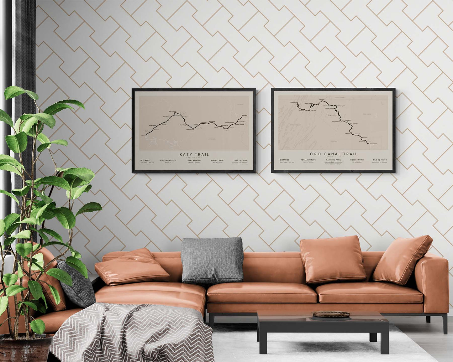 MKT Rail Trail (Missouri) Hike Art in Minimal Room Decor