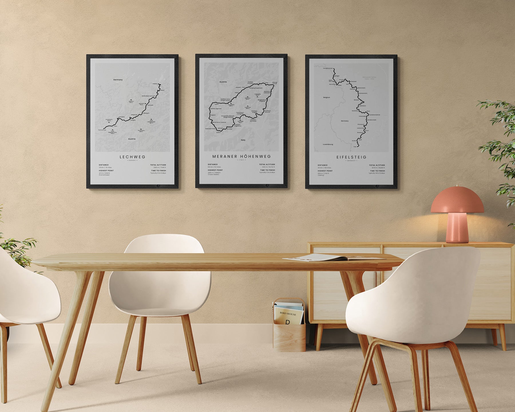 Lechweg Trail (Formarinsee to Lechfall) Trail Wall Decor in Modern Interior Decor