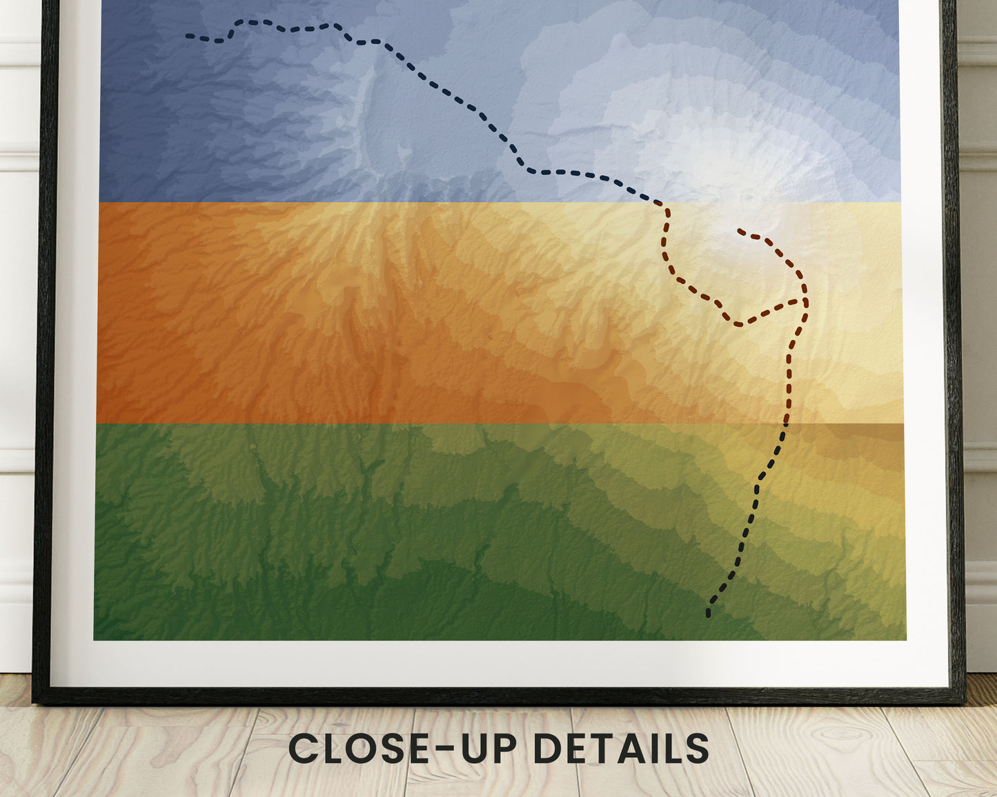 Topographic Map Print for Hiking Gift