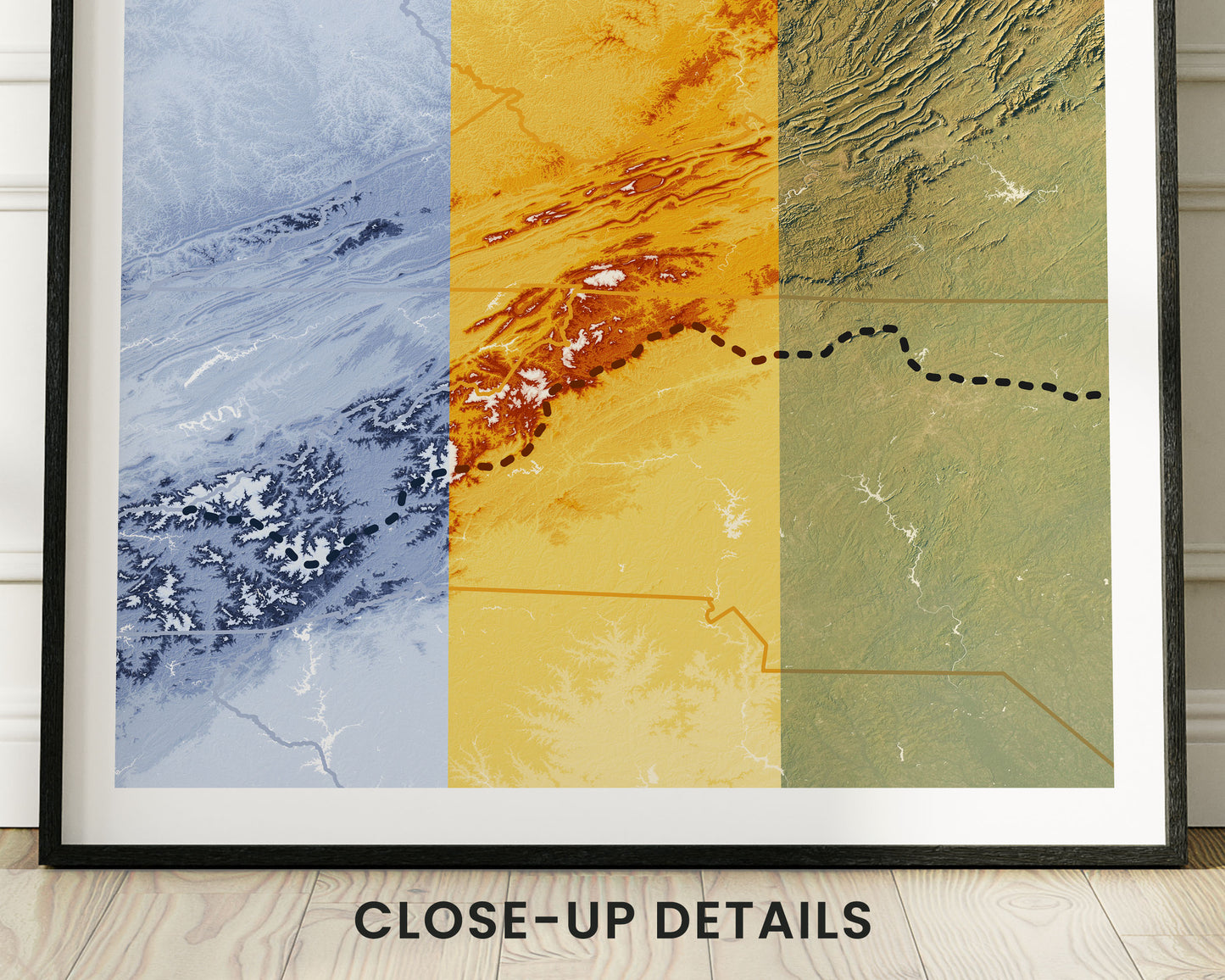 Topographic Walking Trail Wall Art Decor