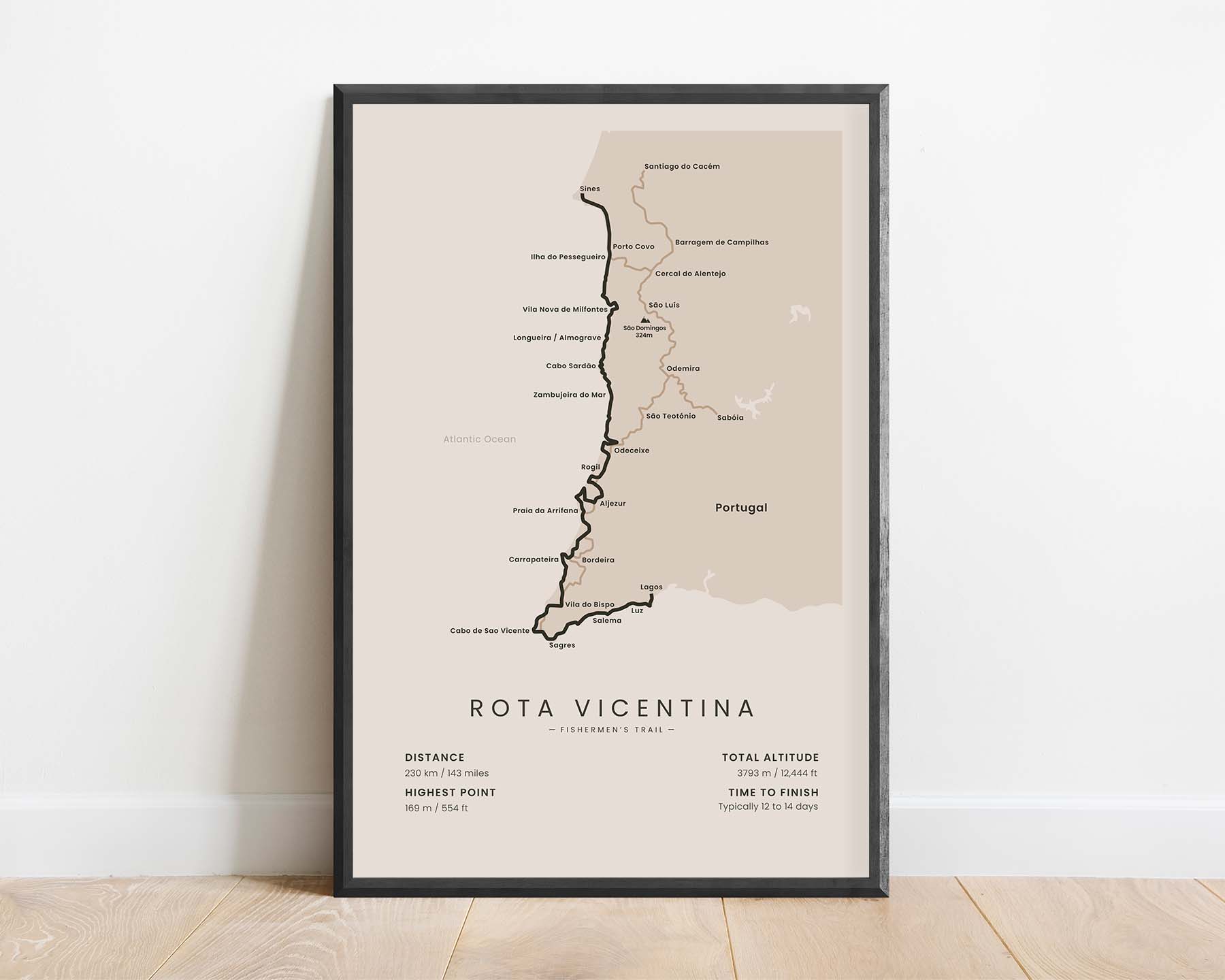 Rota Vicentina Fishermen s Trail Map Poster TrailGoals rota-vicentina-fishermen-s-trail-map-poster-trailgoals