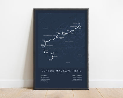 BMT (Georgia) Track Print with Blue Background