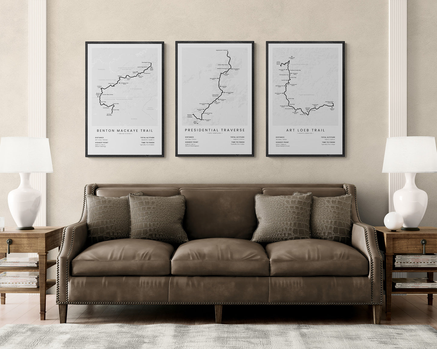 BMT (North Carolina) Trail Wall Decor in Modern Interior Decor