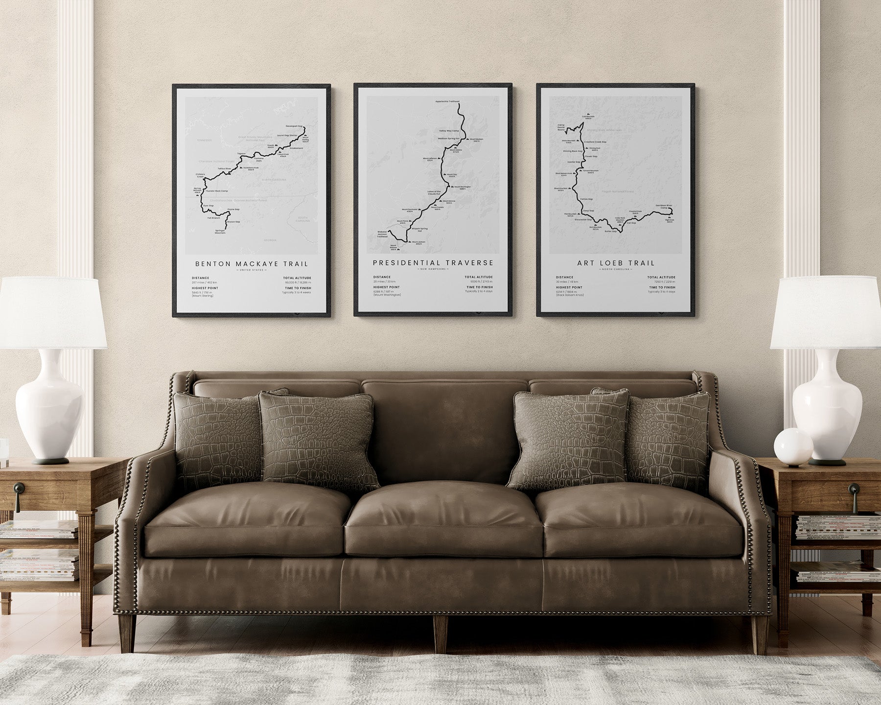 BMT (North Carolina) Trail Wall Decor in Modern Interior Decor
