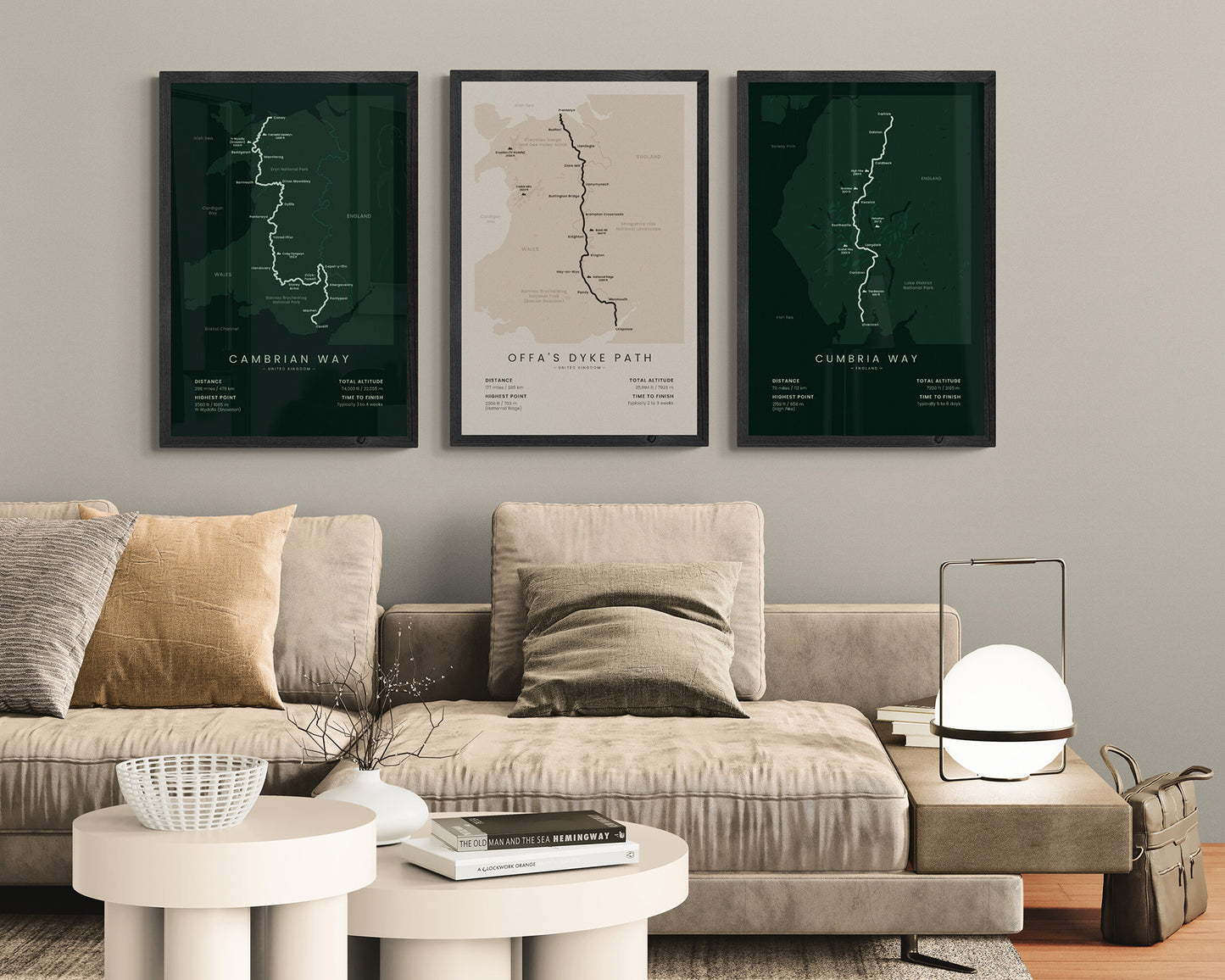 Taith Cambria (United Kingdom) Trail Wall Decor in Modern Interior Decor