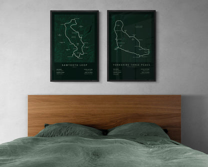 Grand Sawtooth Loop (Sawtooth Wilderness) Thru-Hike Wall Decor in Modern Interior Decor