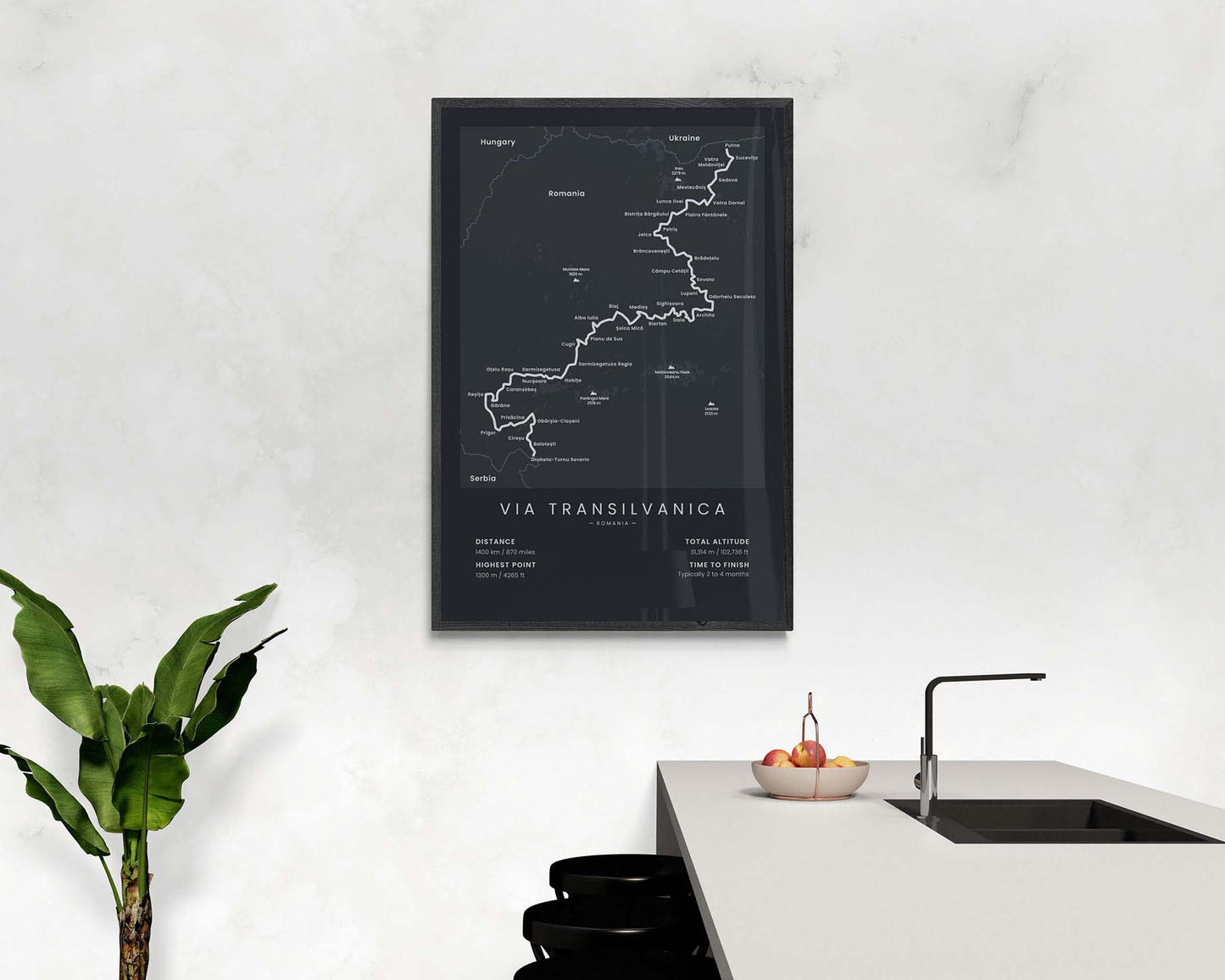 Via Transilvanica (Romania) Trail Art Print in Minimal Room Decor