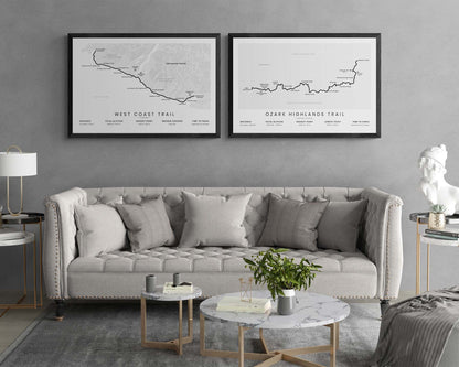 The Dominion Lifesaving Trail (Vancouver Island) Trail Wall Decor in Modern Interior Decor