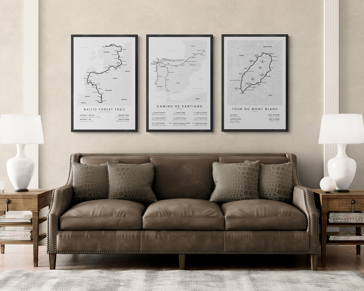 Baltic Forest Trail (Latvia) Trail Wall Decor in Modern Interior Decor