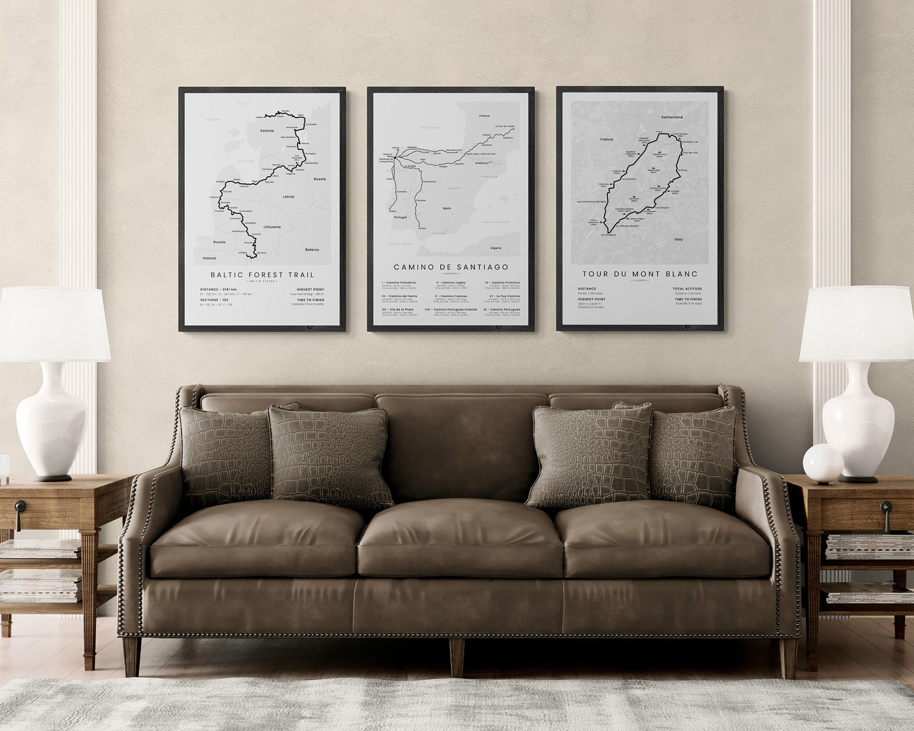 Baltic Forest Trail (Latvia) Trail Wall Decor in Modern Interior Decor