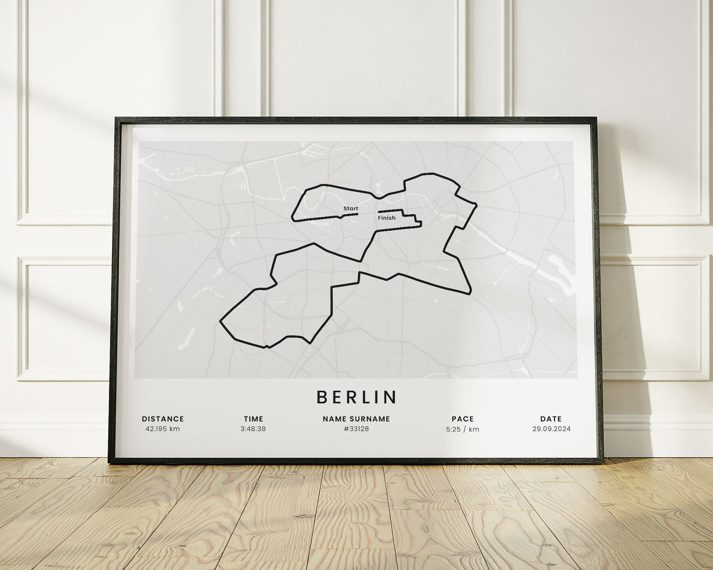 Berlin Marathon (Germany) Runner Wall Art with White Background