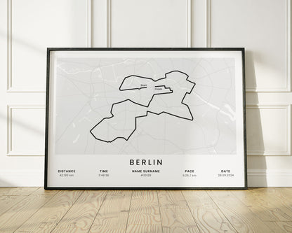 Berlin Marathon (Germany) Runner Wall Art with White Background