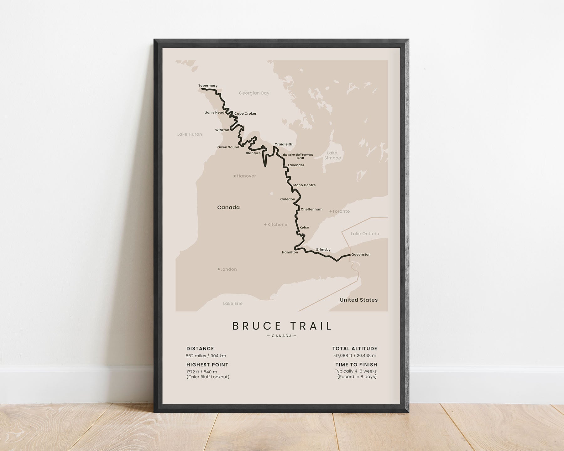 Bruce Trail Poster (Ontario, Canada)