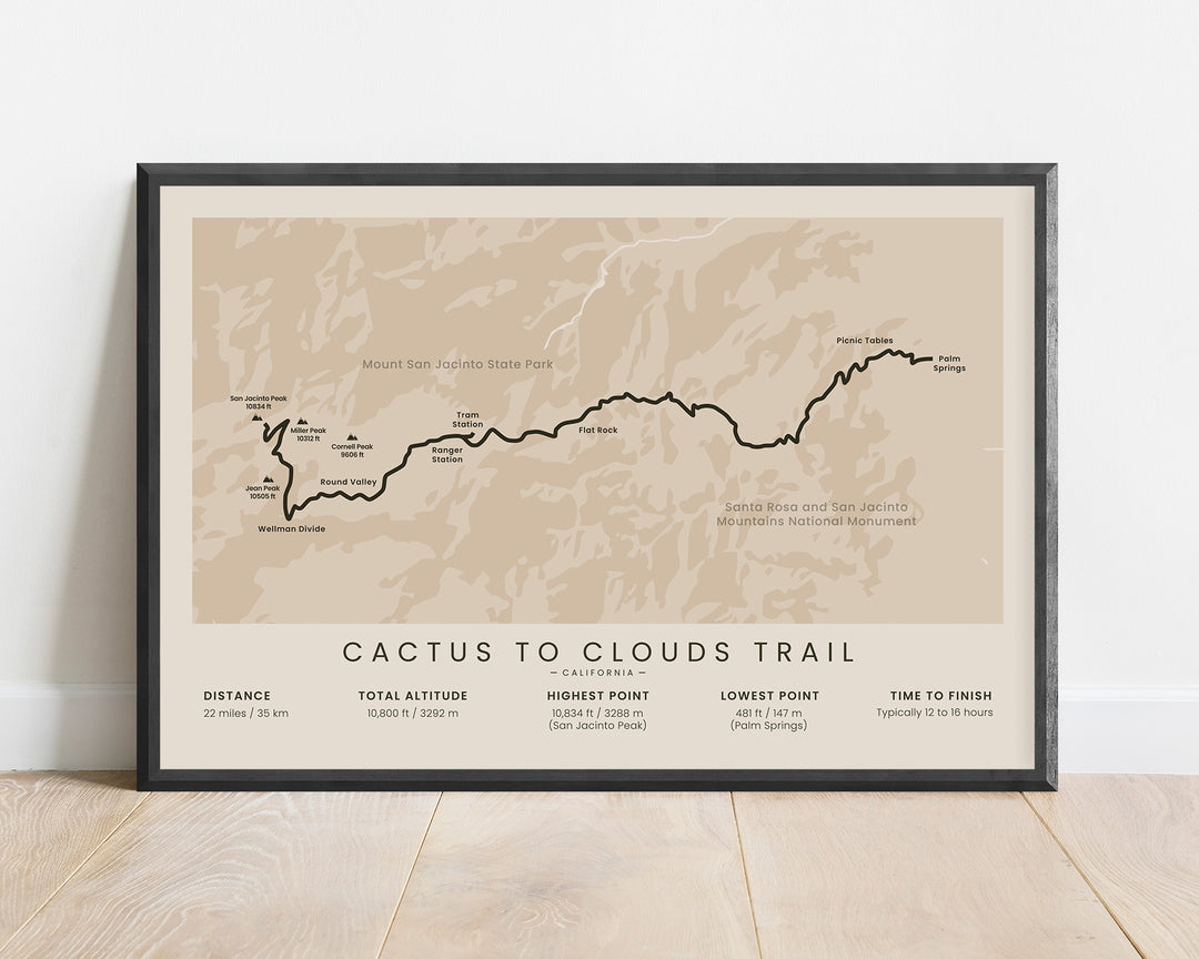 cactus to clouds trail Cactus to Clouds Trail Poster