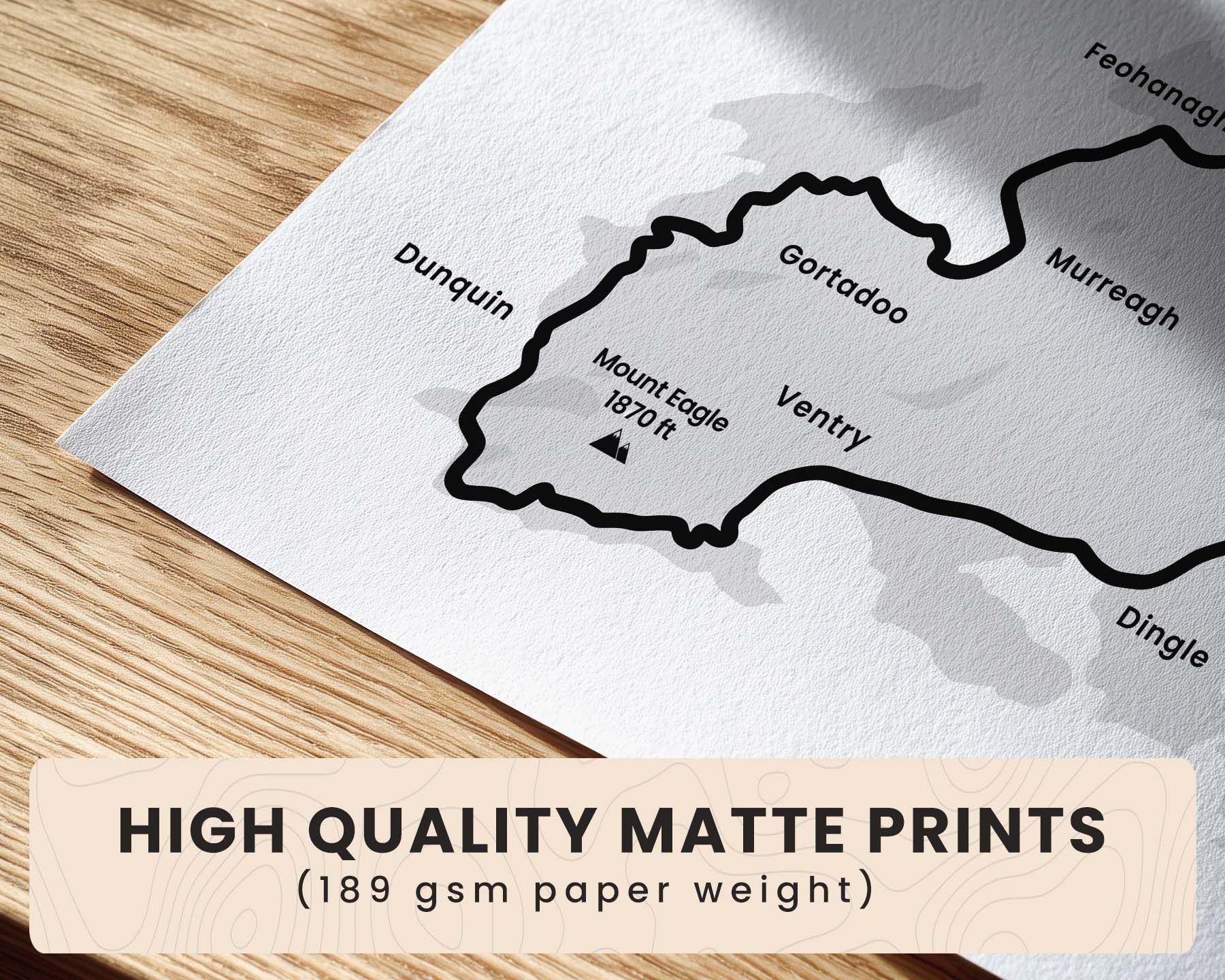 Trail Goals Minimalistic Hiking Trail High Quality Matte Prints