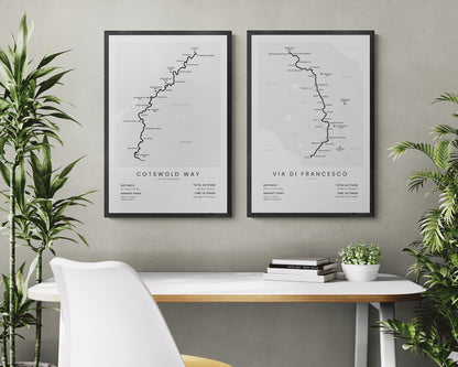 Cotswold Way (United Kingdom, Cotswolds AONB, Chipping Campden to Bath, England) Thru Hike Wall Art in Modern Room Decor