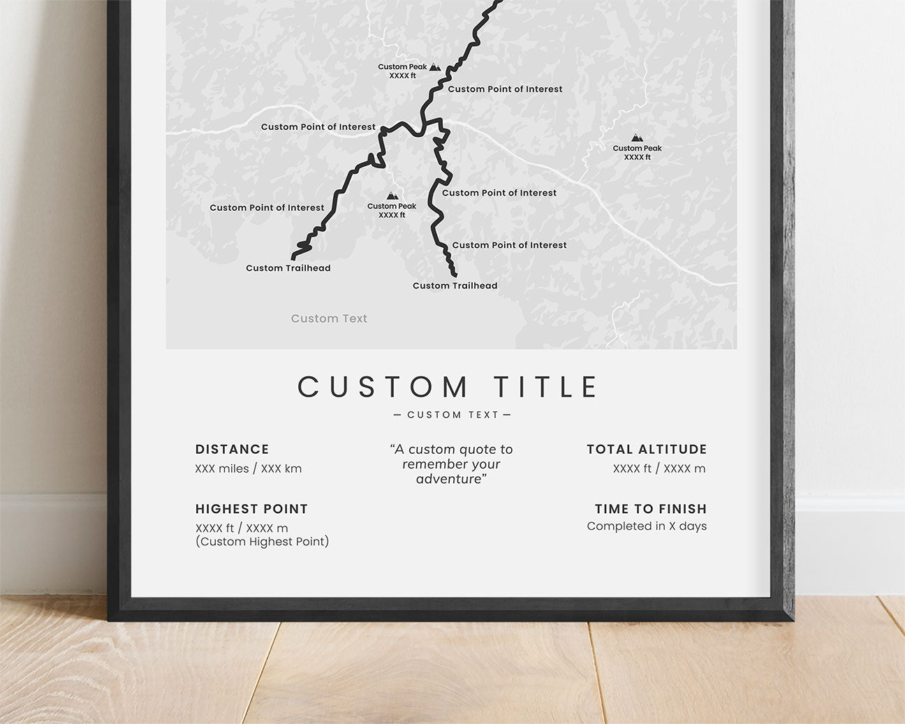 Hiking Trail Poster Customizations