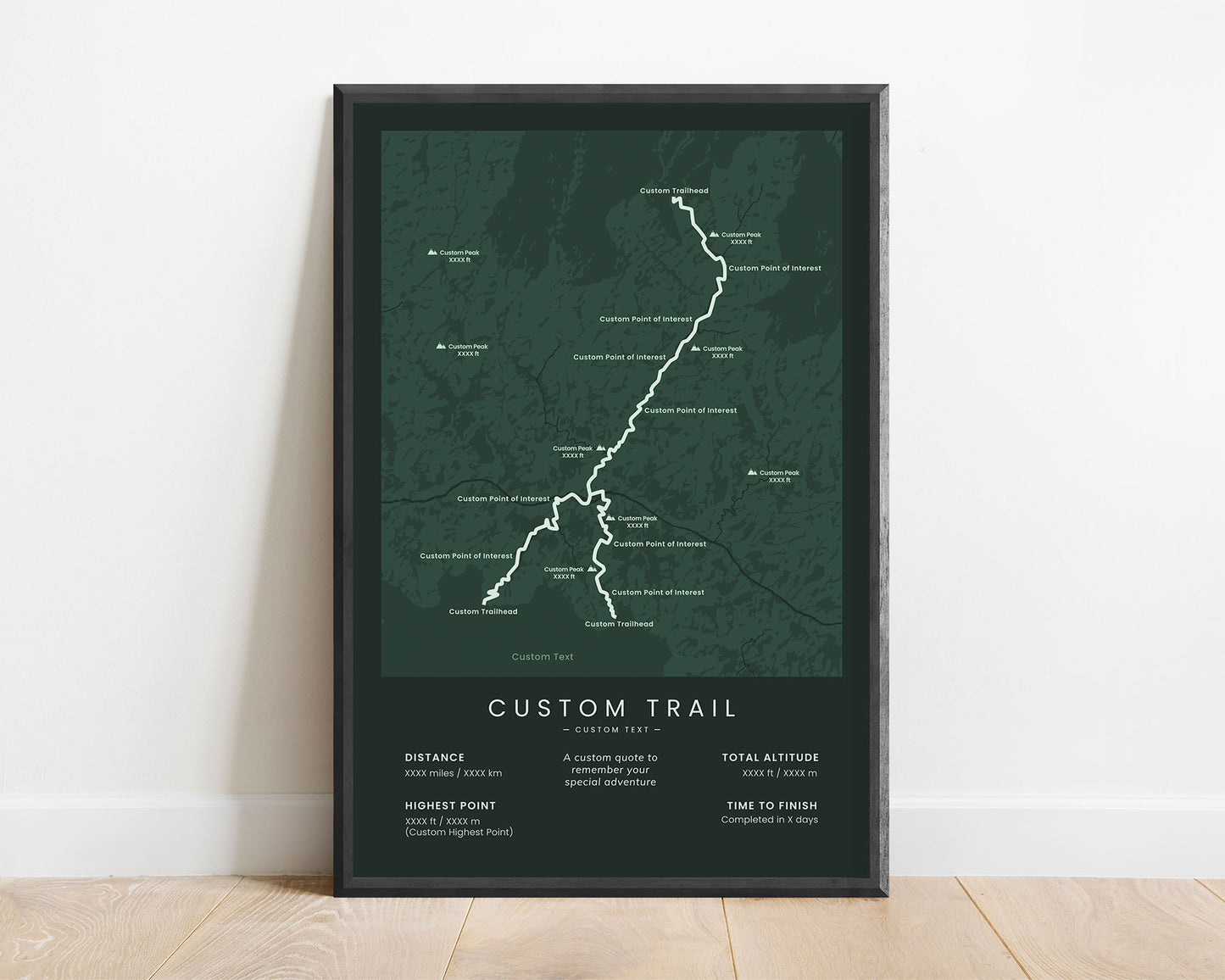 Hiking Trail Poster Customizations