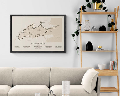 Dingle Way (Ireland) Track Poster in Modern Interior Decor