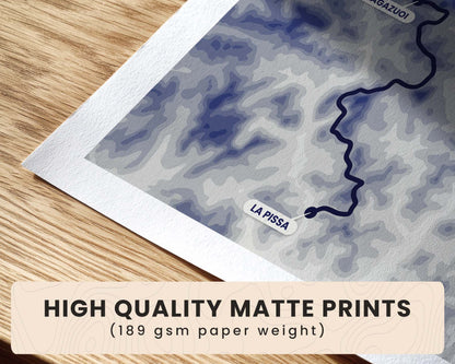 Trail Goals Elevation Map High Quality Matte Posters