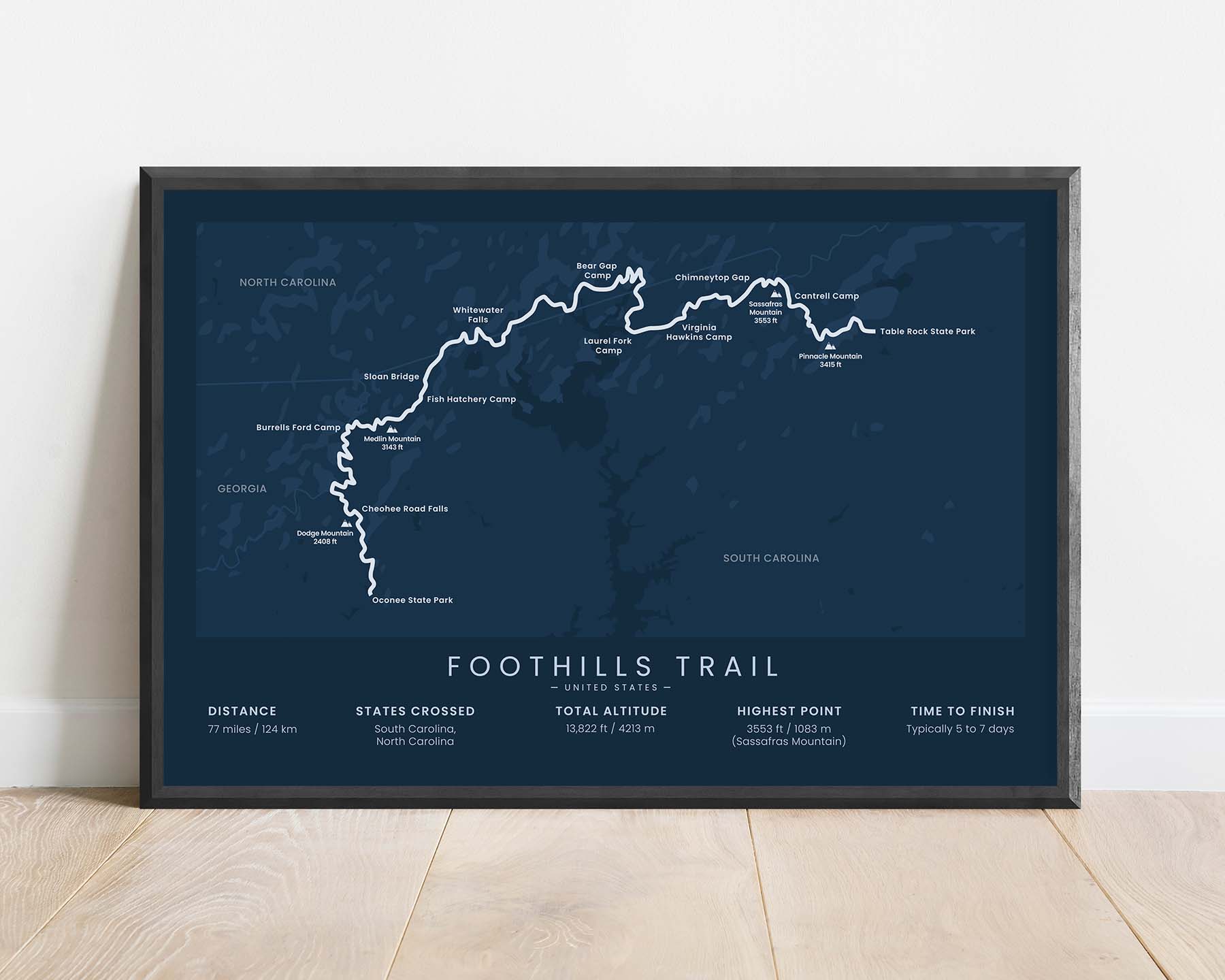 Foothills National Recreation Trail Map Poster | TrailGoals