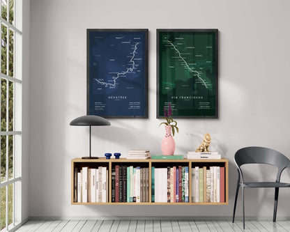 The Great French Trail (France) Trail Wall Decor in Modern Interior Decor