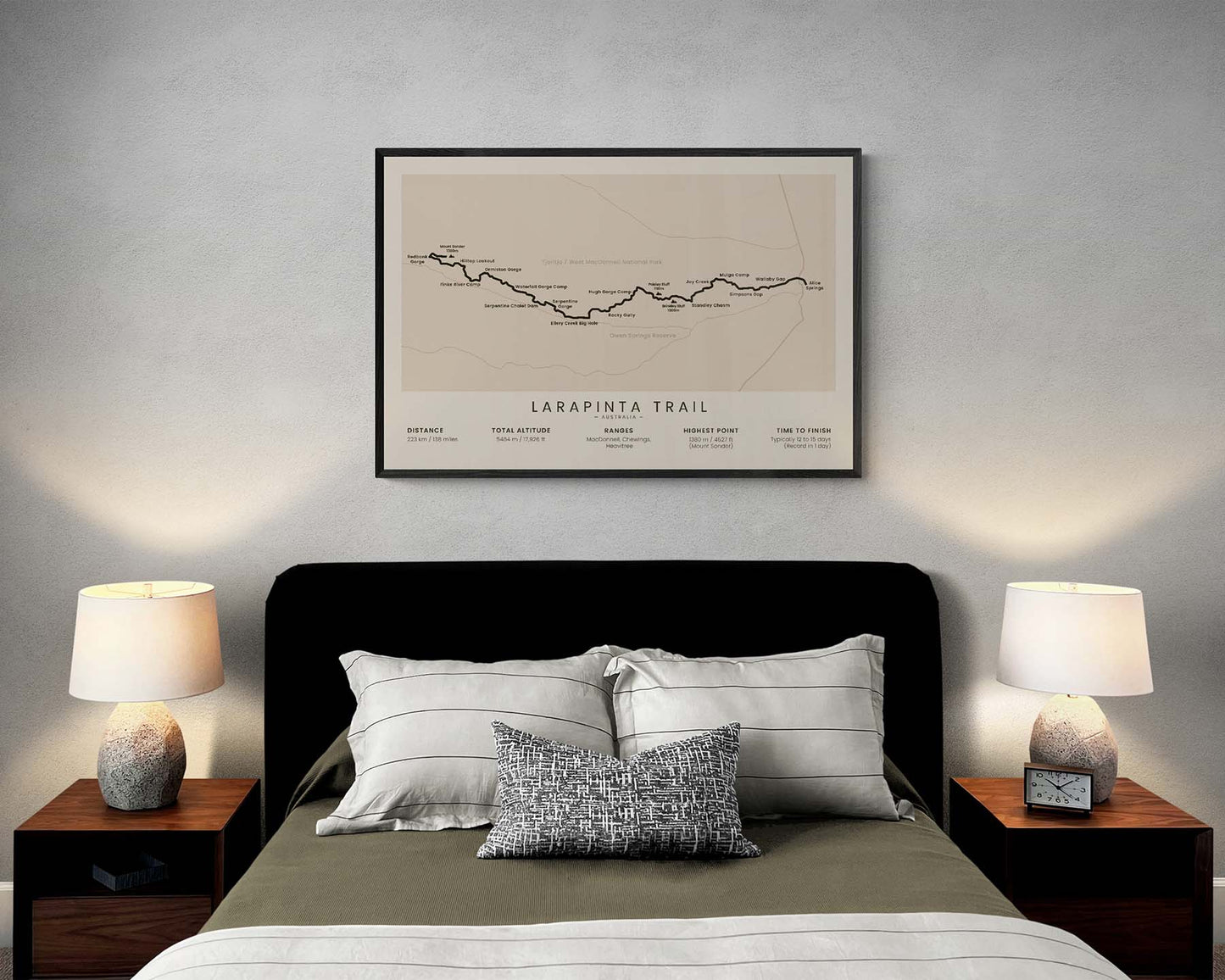 Larapinta (Australia) Path Print in Minimal Room Decor