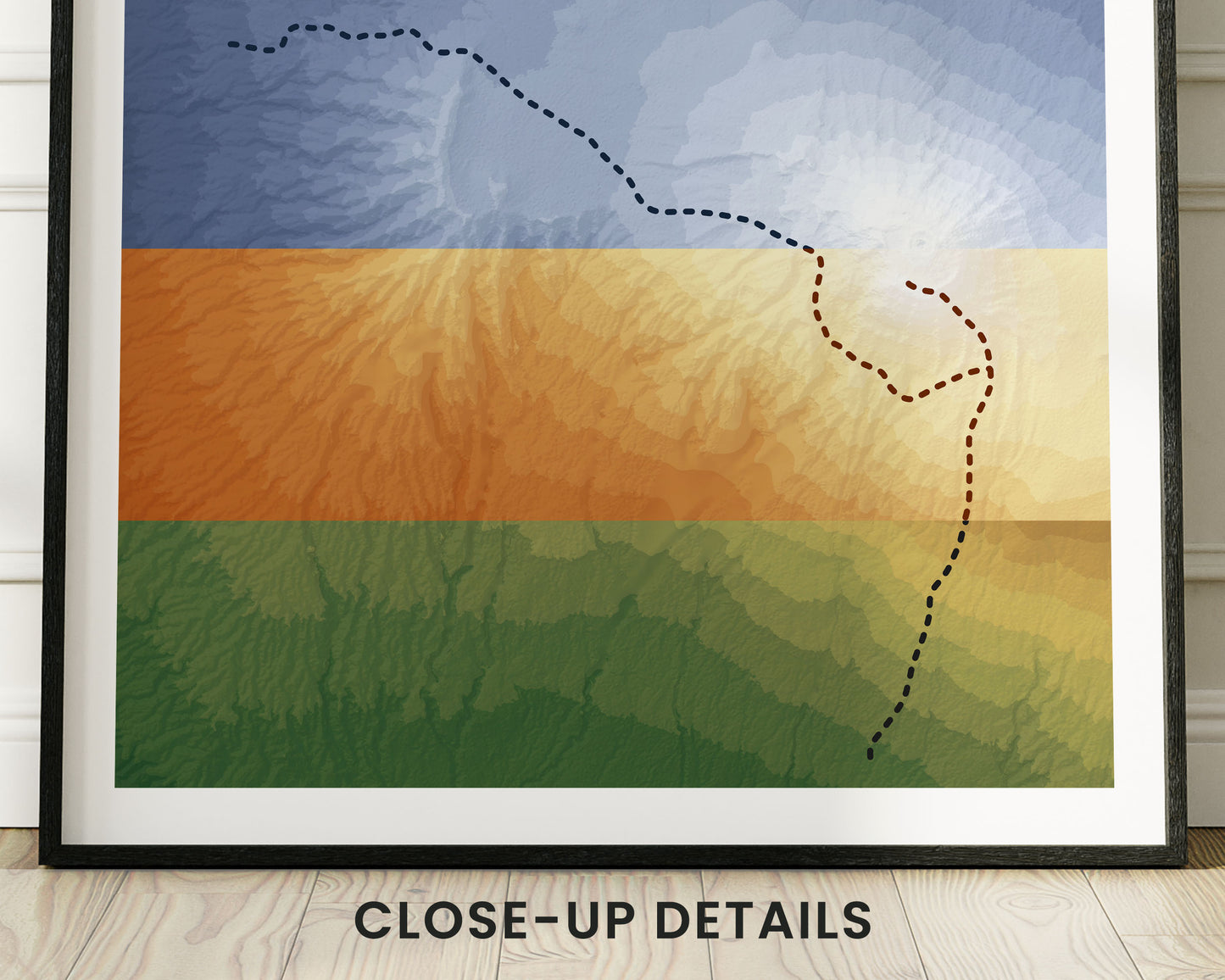 Lemosho Route (Mount Kilimanjaro) Topographic Map Poster