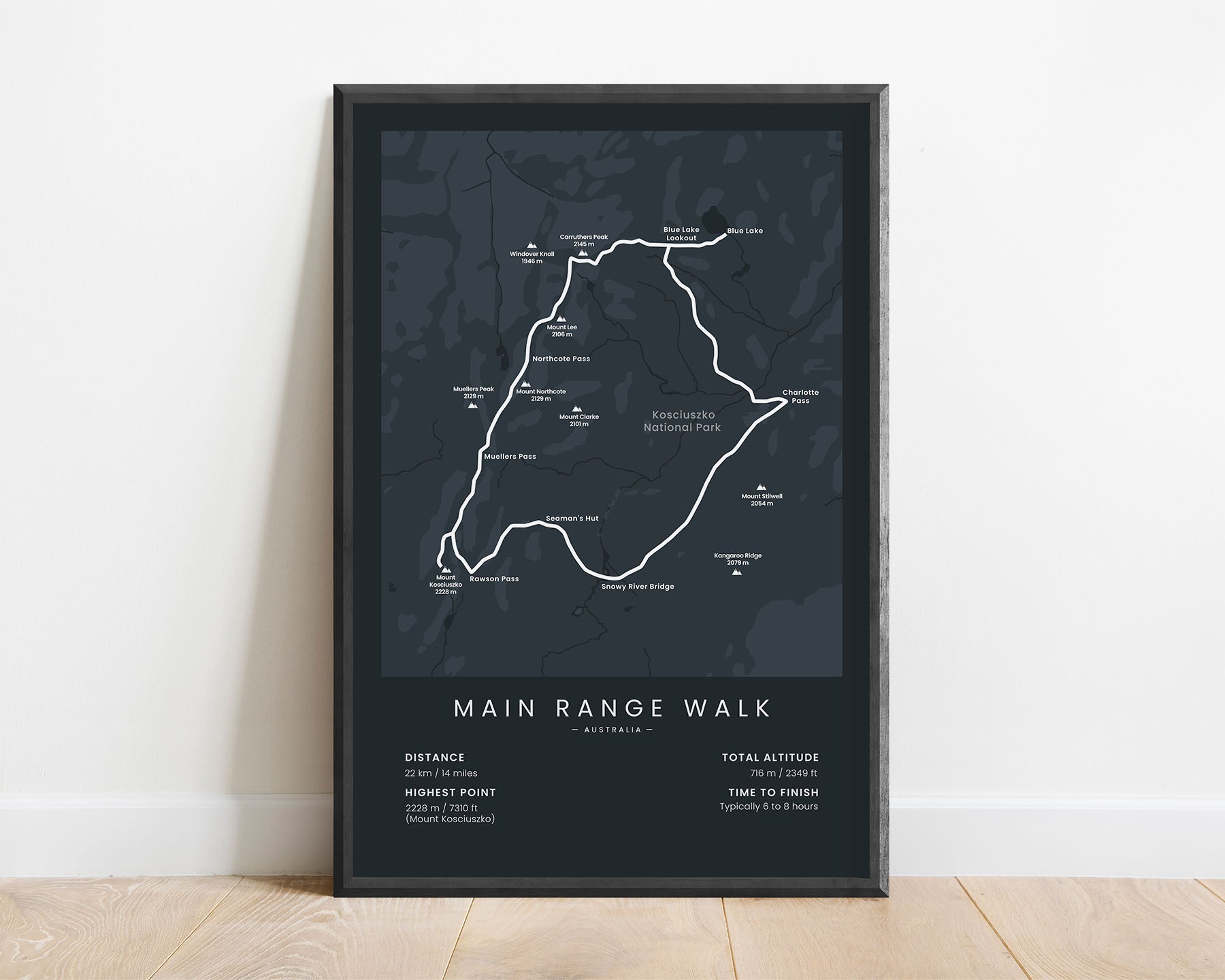 Main Range Walk Poster (Mt Kosciuszko Loop)