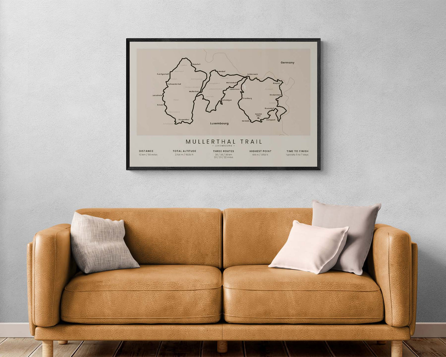 Mullerthal Trail (Route 1) Path Print in Minimal Room Decor