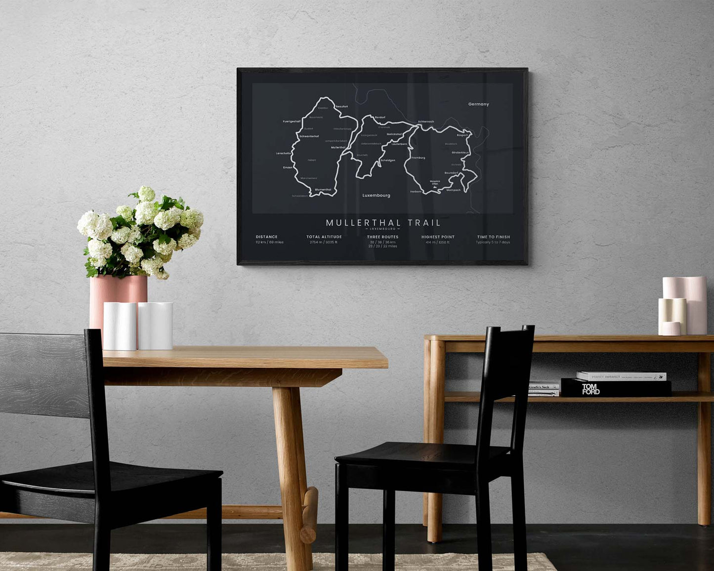 Mullerthal Trail (Luxembourg's Little Switzerland) Route Wall Art in Minimal Room Decor