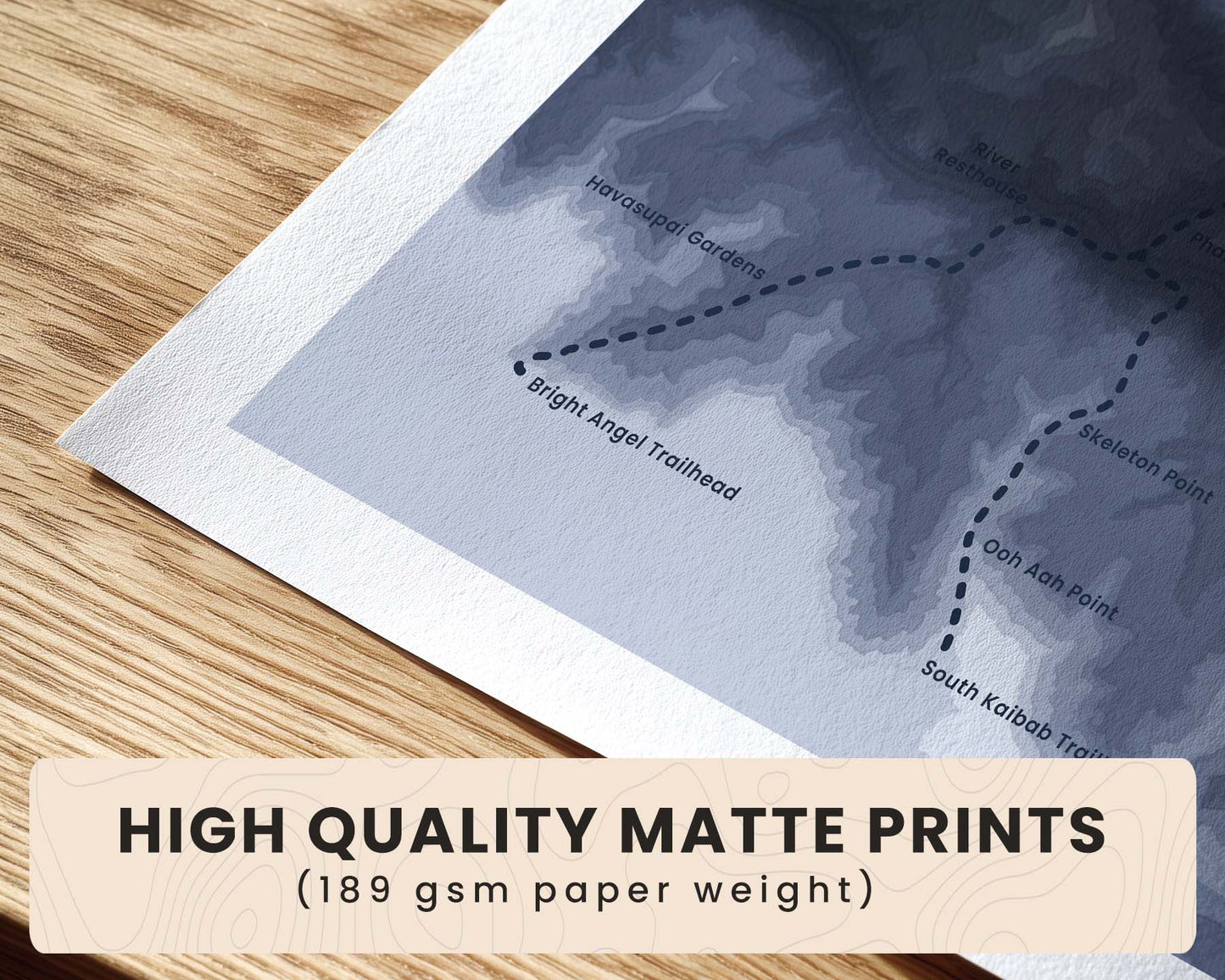 Trail Goals Topographic Map High Quality Matte Posters