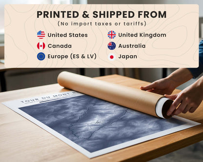 Trail Goals Topographic Map Poster Manufacturing and Shipping Locations