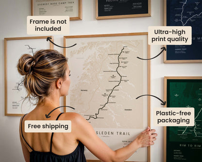 Trail Goals Hiking Posters Features