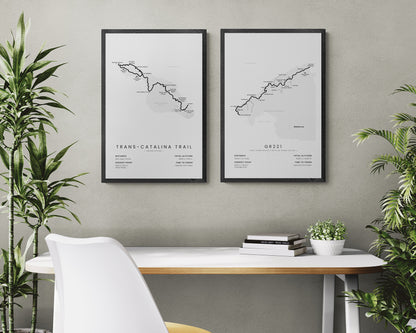 TCT (Avalon to Two Harbours) Trail Wall Decor in Modern Interior Decor
