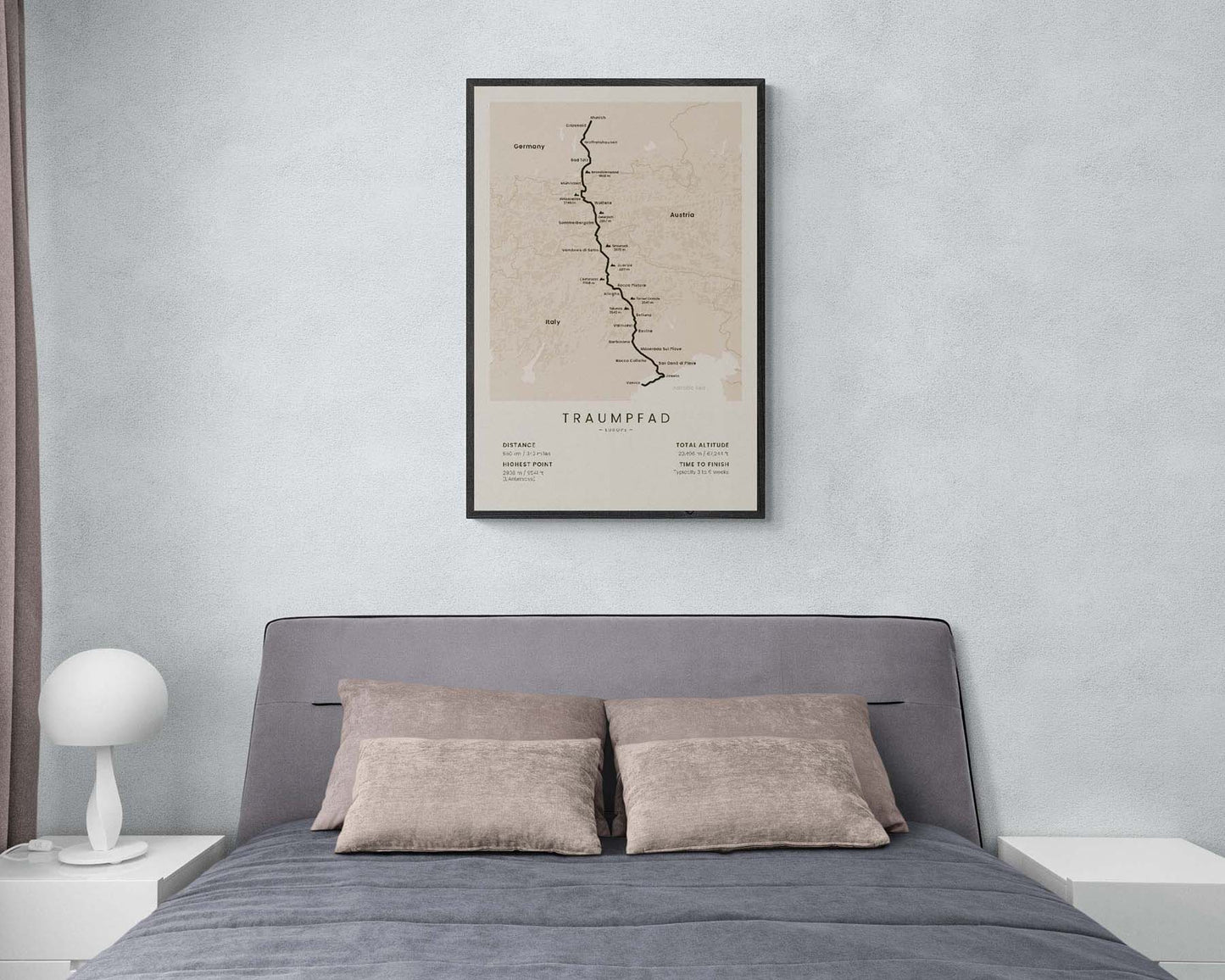 Der Traumpfad (Italy) path poster in minimal room decor