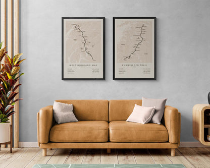 West Highland Way (Cycling) Thru Hike Wall Decor in Modern Interior Decor